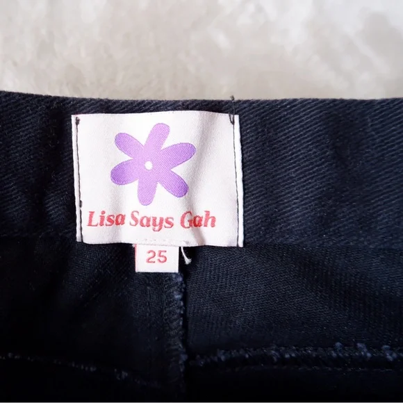 sold- LISA SAYS GAH! Robyn Jeans in Black Daisy Check - Picture 13 of 13